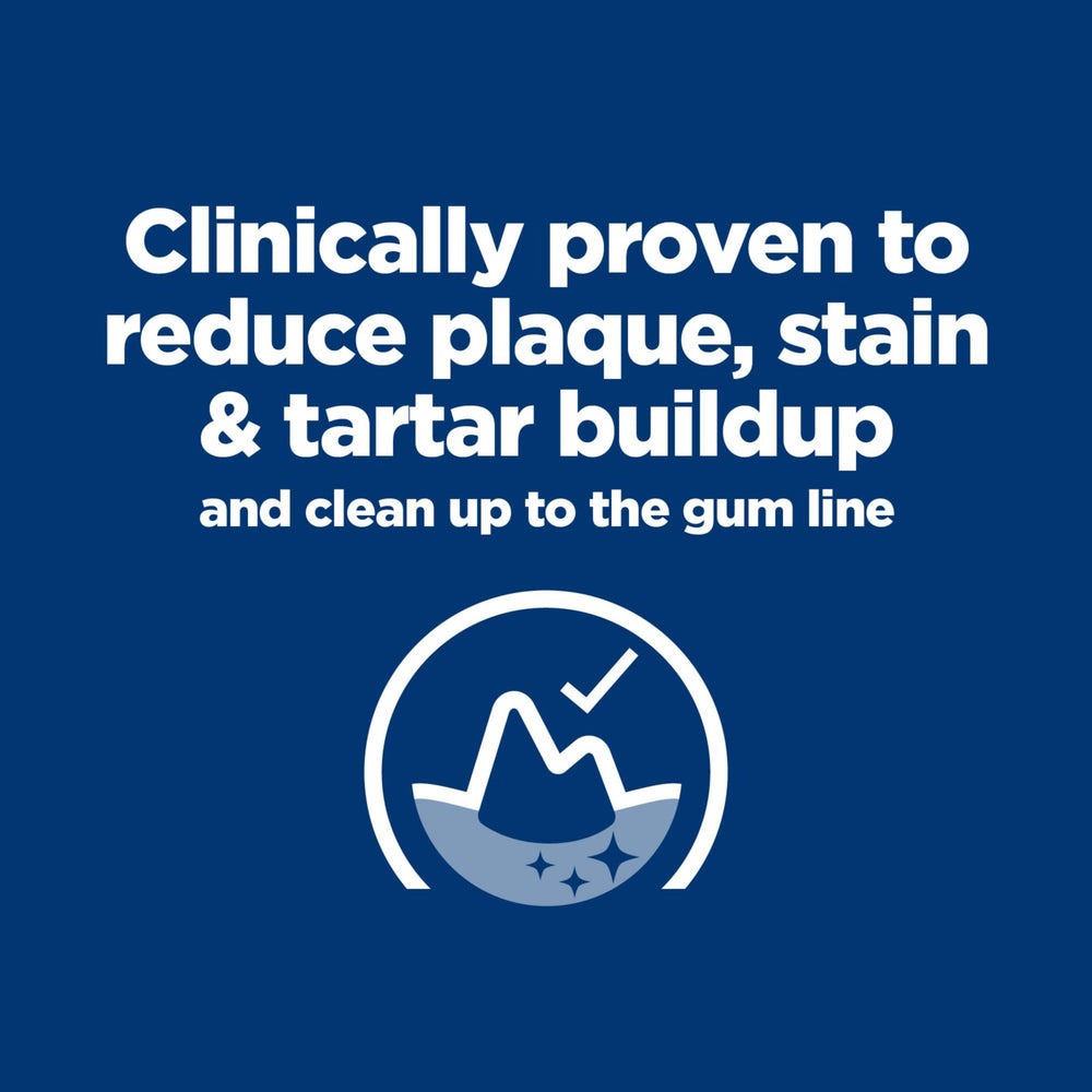 Hill's Prescription Diet t/d dental care kibble close-up highlights cleaning-ready texture