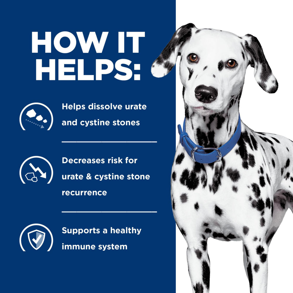 Hill's Prescription Diet u/d canine wet food can with balanced protein and purines