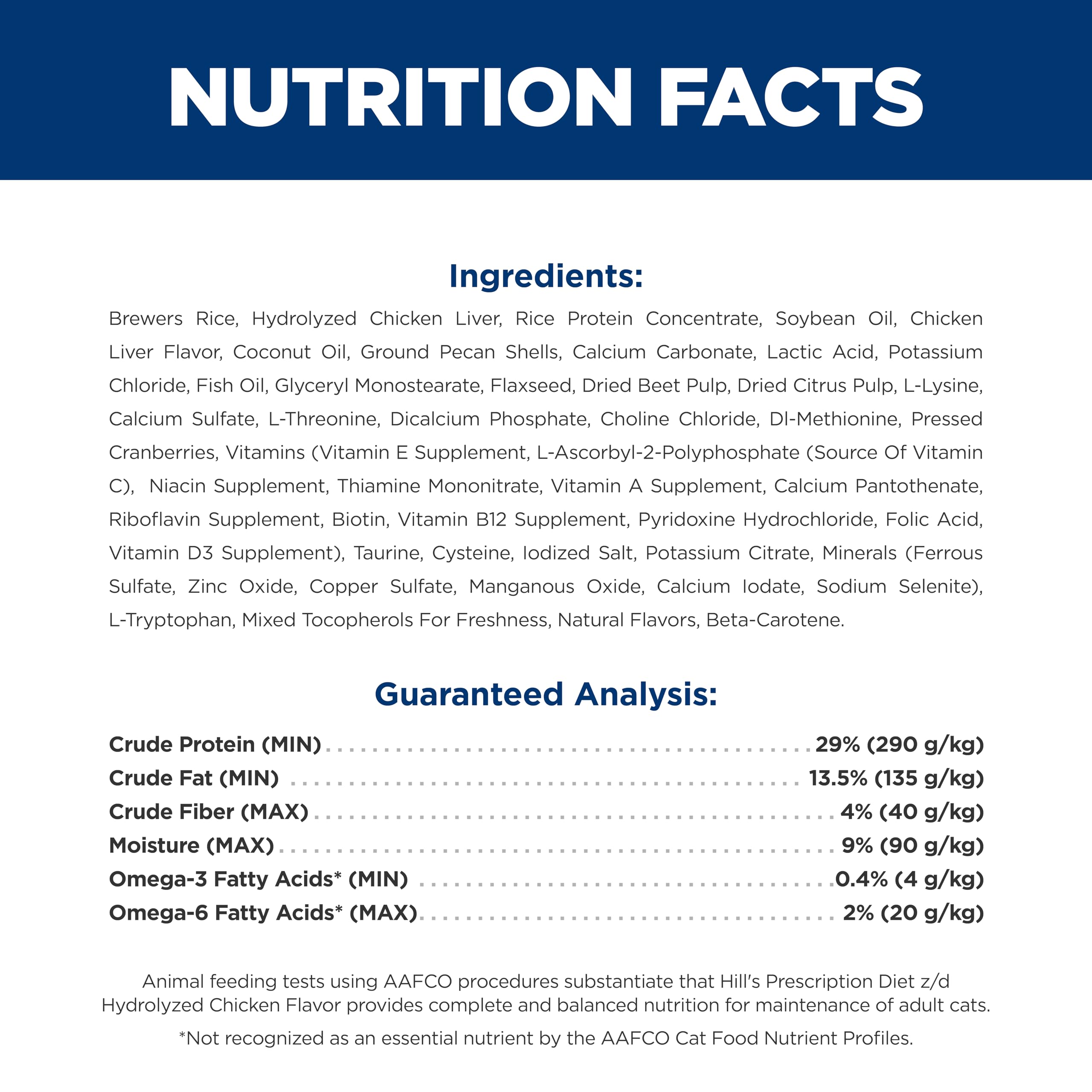 Hill's z/d omega fatty acids focus supports skin health.
