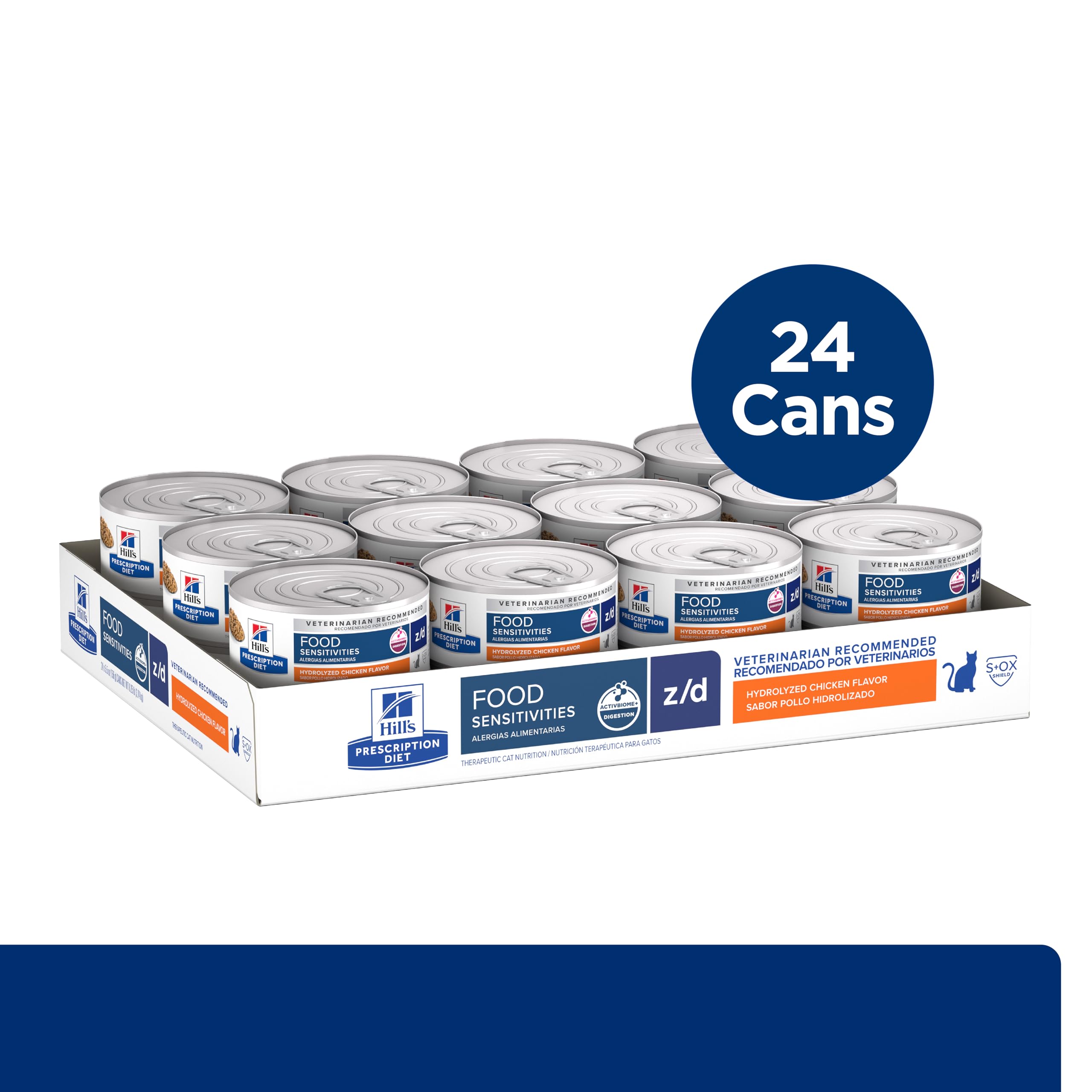 Hill's Prescription Diet z/d hydrolyzed protein close-up showing reduced allergen exposure for sensitive dogs.