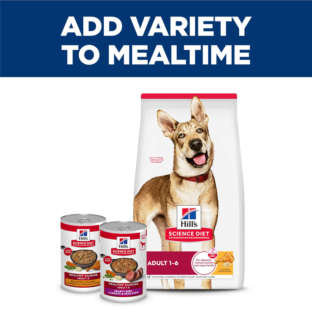 Hill's Science Diet 12-pack cans emphasizes value and consistency for ongoing feeding.