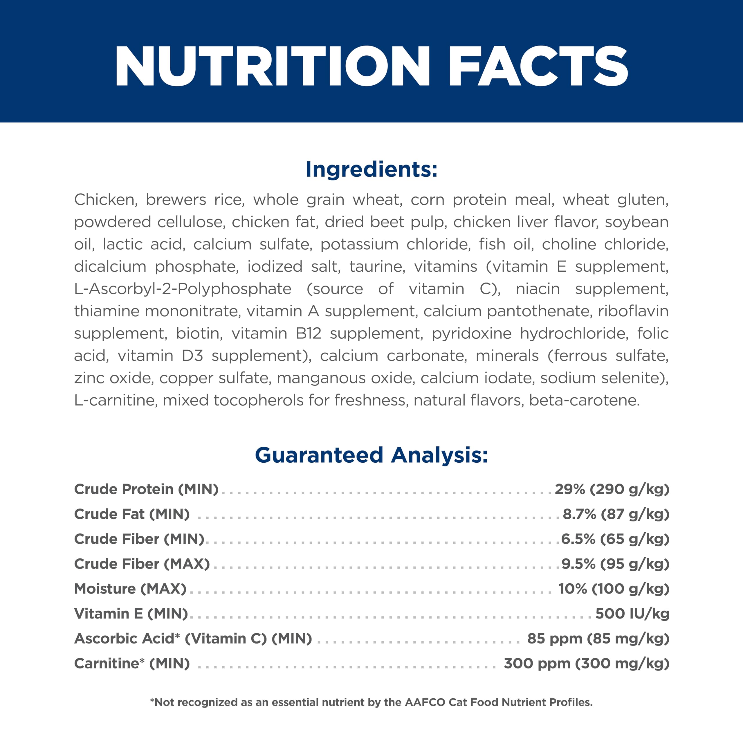 Hill's Science Diet natural-ingredients label underscores simple, digestible formula