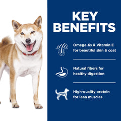 Hill's Science Diet natural ingredients image conveys trusted, natural nutrition for dogs.