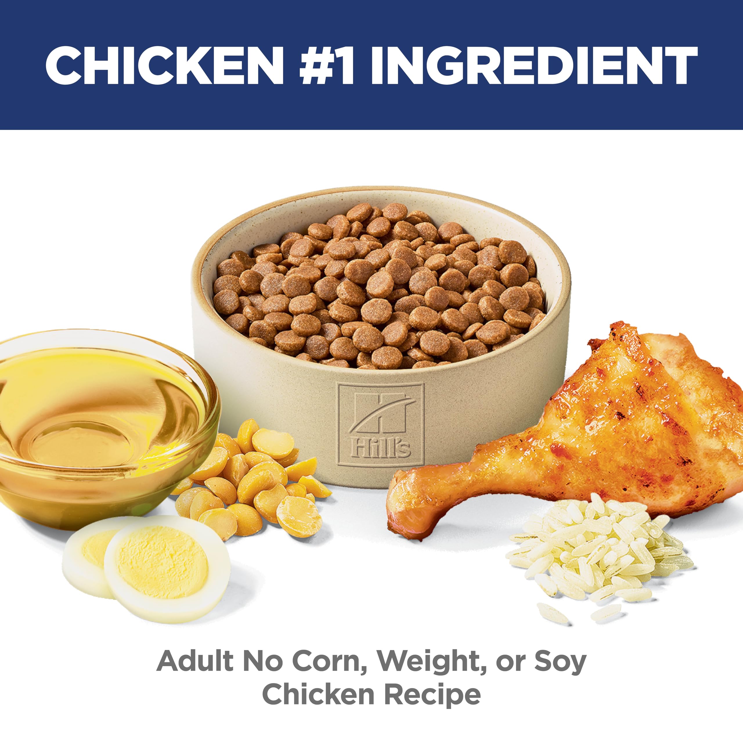 Hill's Science Diet kibble close-up highlights high-quality protein for lean muscles