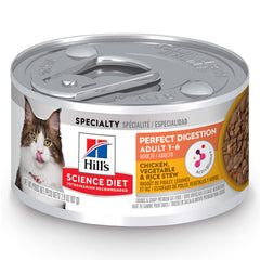 Hill's Science Diet chicken stew can image highlighting digestion-supporting formula