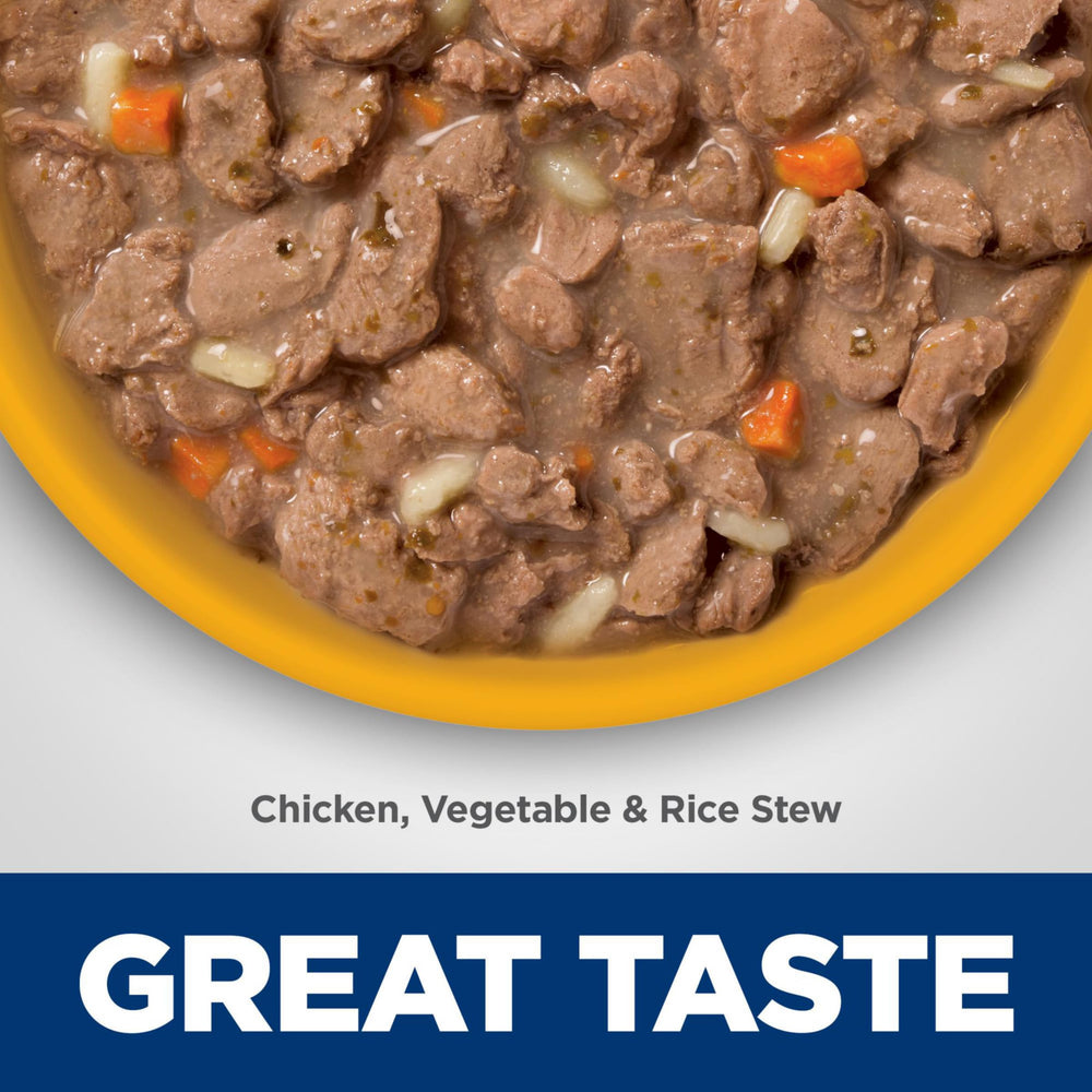 Hill's Science Diet chicken stew with pumpkin shows fiber support
