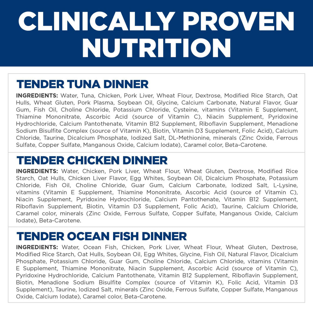 Hill's Science Diet Tender Tuna can close-up with rich gravy
