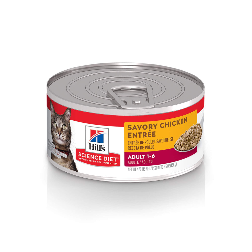 Hill's Science Diet Chicken Minced can front view for lean muscle support.