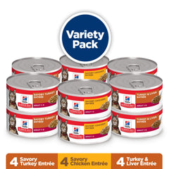Hill's Science Diet savory chicken cans support lean muscles.