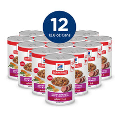 Hill's Science Diet Adult 1-6 Beef & Vegetables bowl-served, savor-worthy gravy for balanced nutrition.