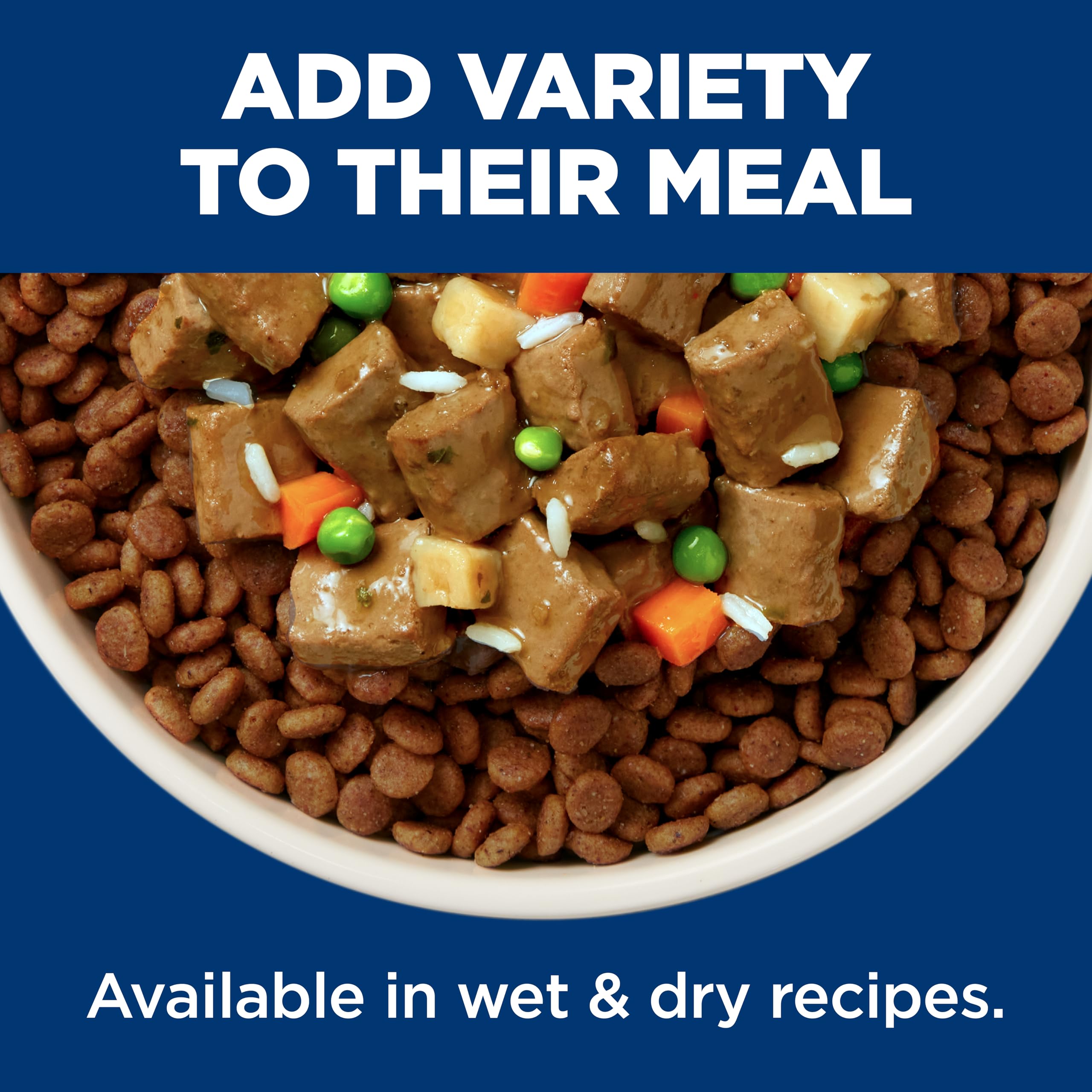 Hill's Science Diet Adult 1-6 Beef & Vegetables serving portions, ideal for consistent daily meals.