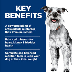 Hill's Science Diet Adult 7+ label close-up shows chicken and barley for lean muscle.
