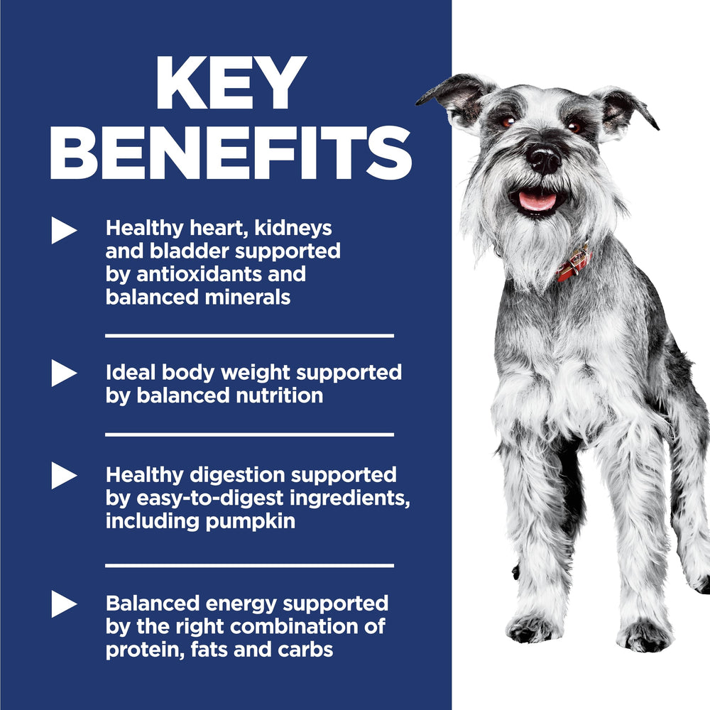 Hill's Science Diet nutrition panel highlights balanced minerals for heart and kidney health