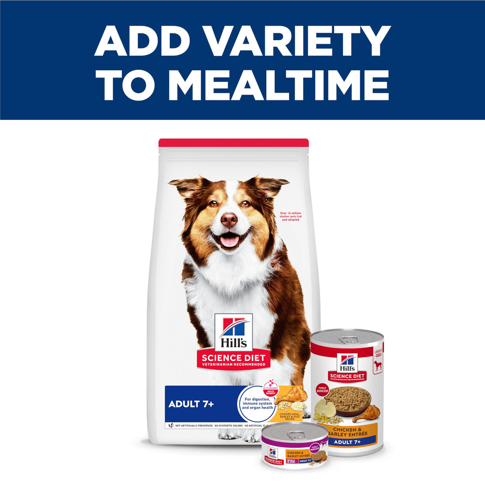 Free from artificial colors, flavors, and preservatives in Hill's Science Diet.