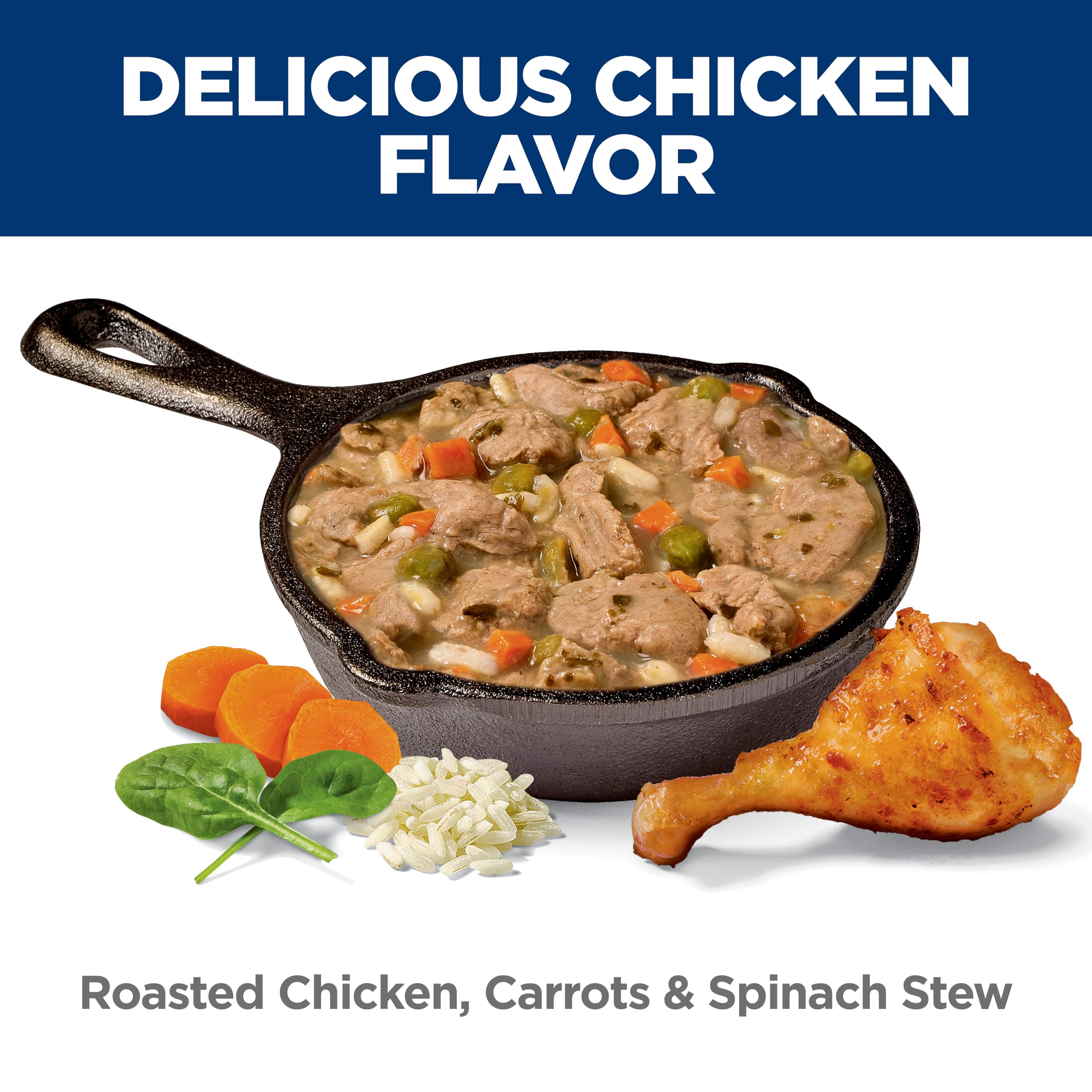 Hill's Science Diet Adult 7+ easy digestible ingredients image suggests gentle digestion for seniors