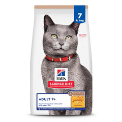 Hill's Science Diet Adult 7+ dry cat food bag for senior cats