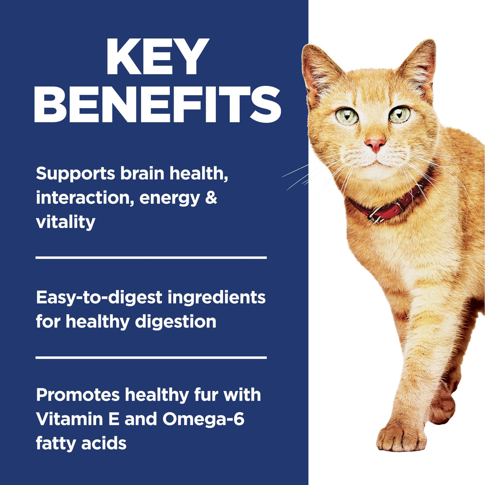 Hill's Science Diet Senior Vitality dry kibble close-up demonstrates consistent feeding