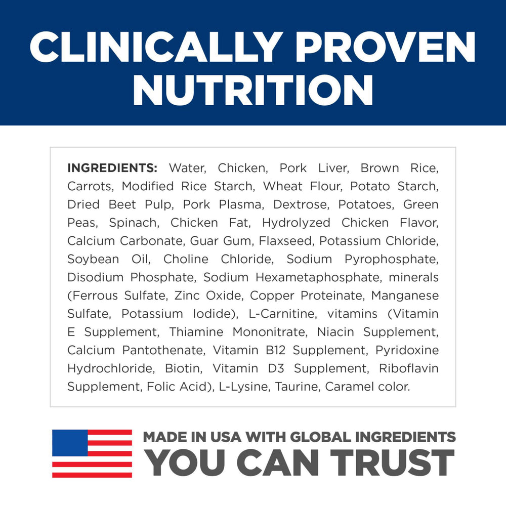 Hill's Science Diet chicken and vegetables, senior dog nutrition in a convenient tray.