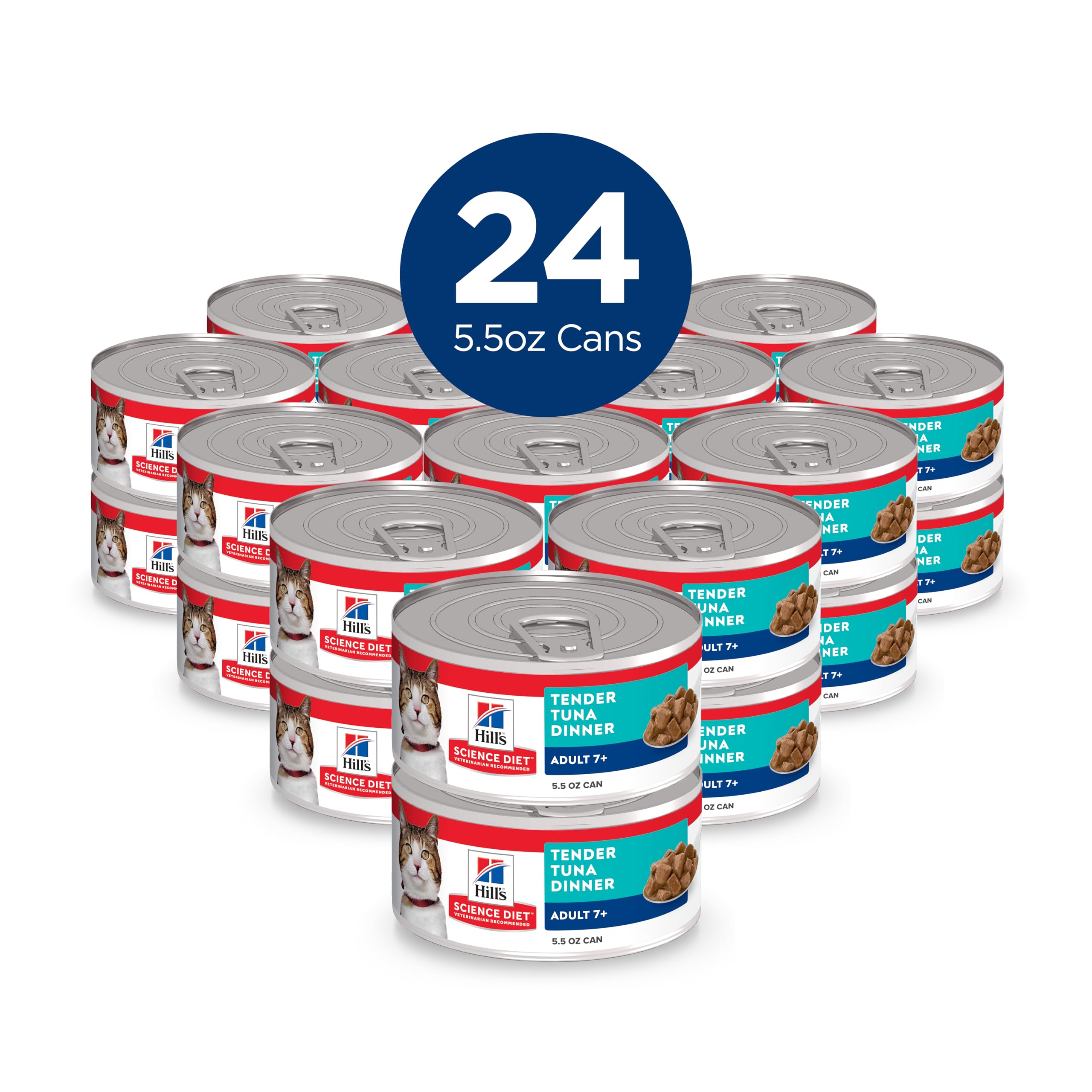 Close-up of Hill's Science Diet Adult 7+ Tuna Stew tuna chunks