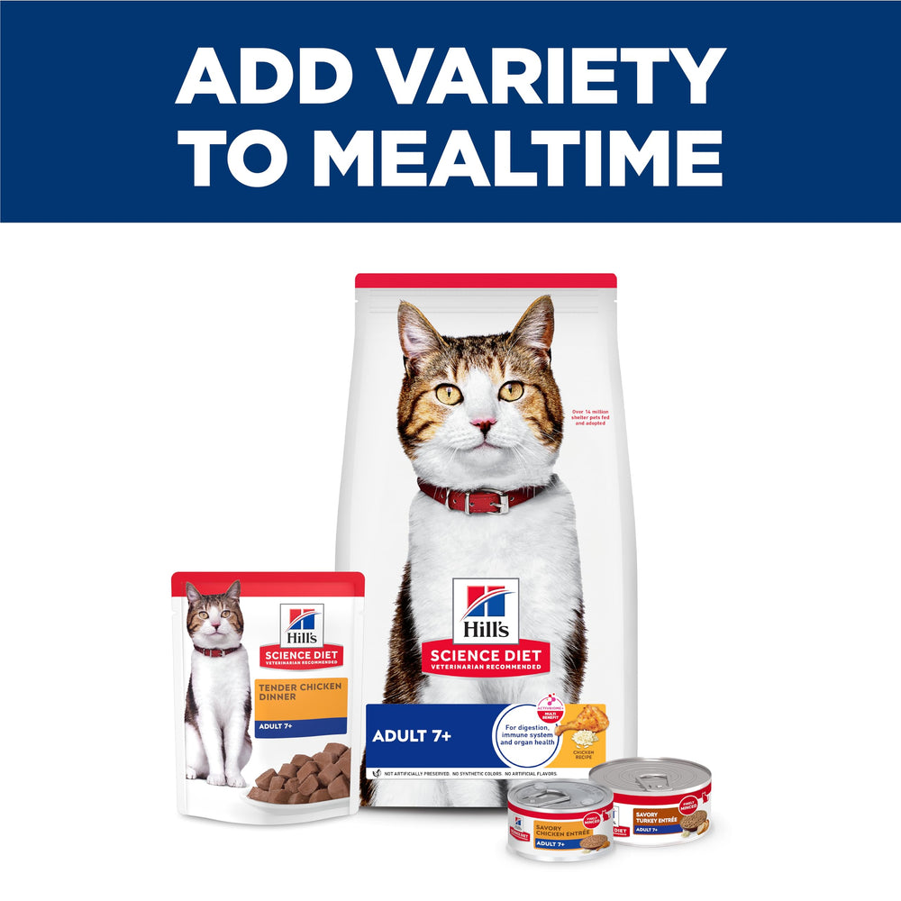 Hill's Science Diet 7+ formula with Vitamin C+E supports healthy aging
