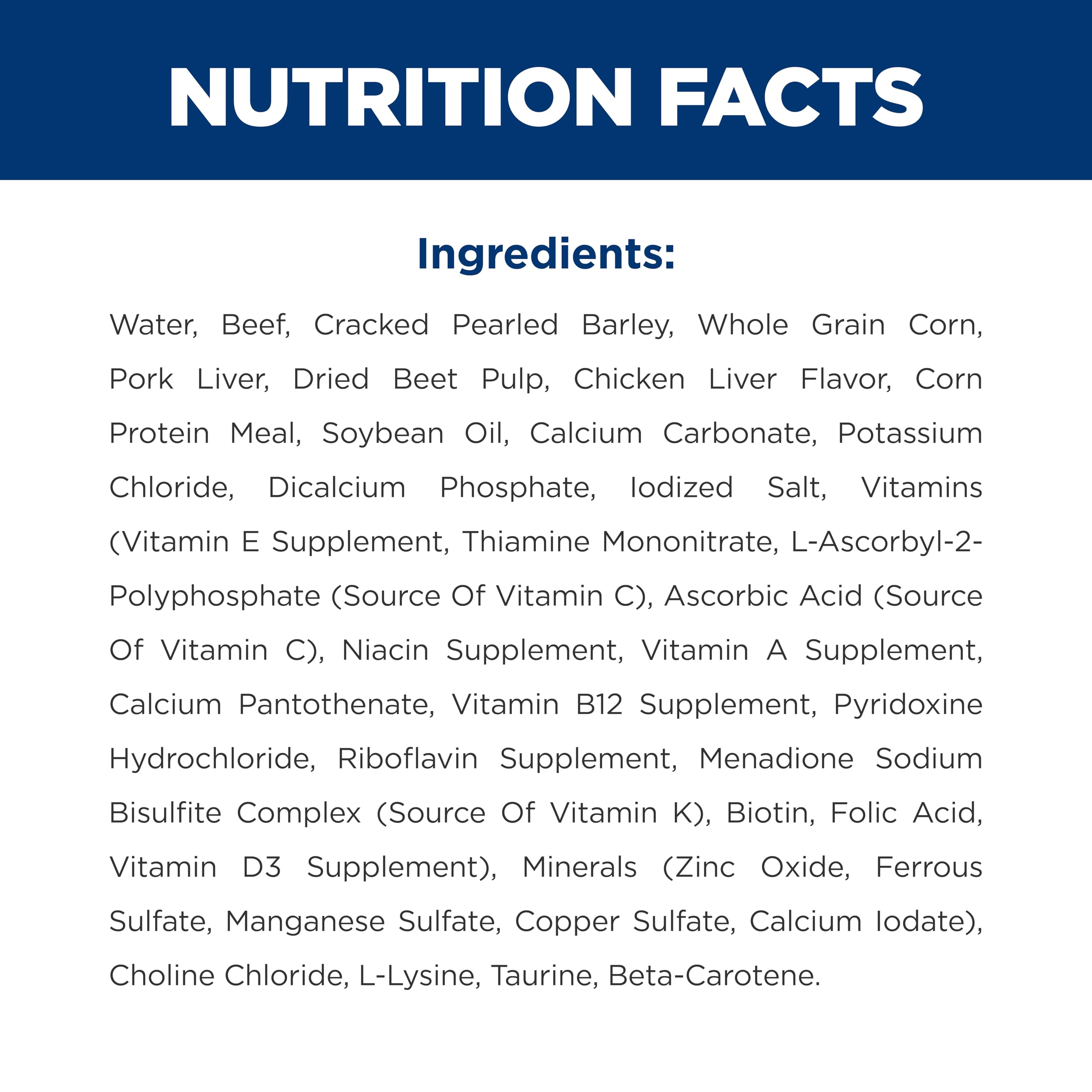 Made in USA with global ingredients for Hill's Science Diet 7+ senior dog food.