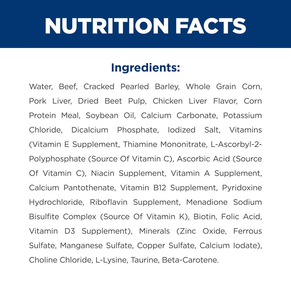 Made in USA with global ingredients for Hill's Science Diet 7+ senior dog food.