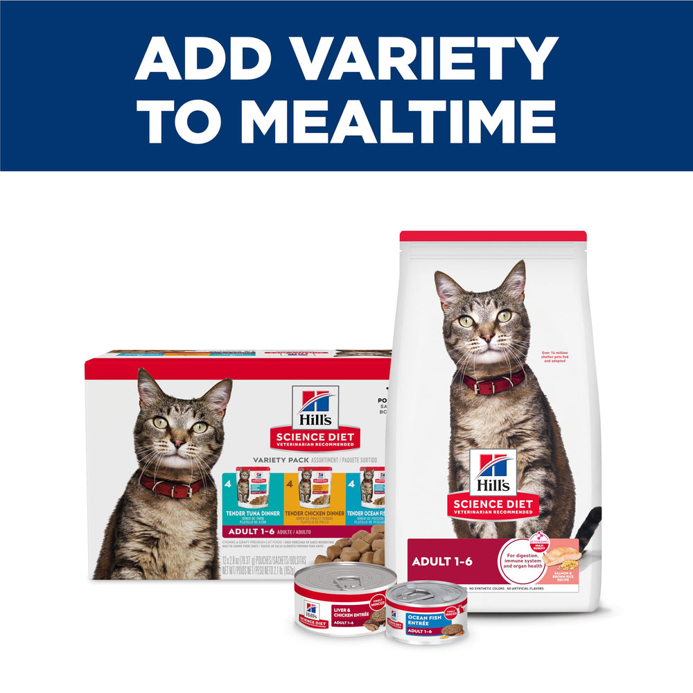 Hill's Science Diet Adult Cat liver-chicken bowl-mix idea for variety