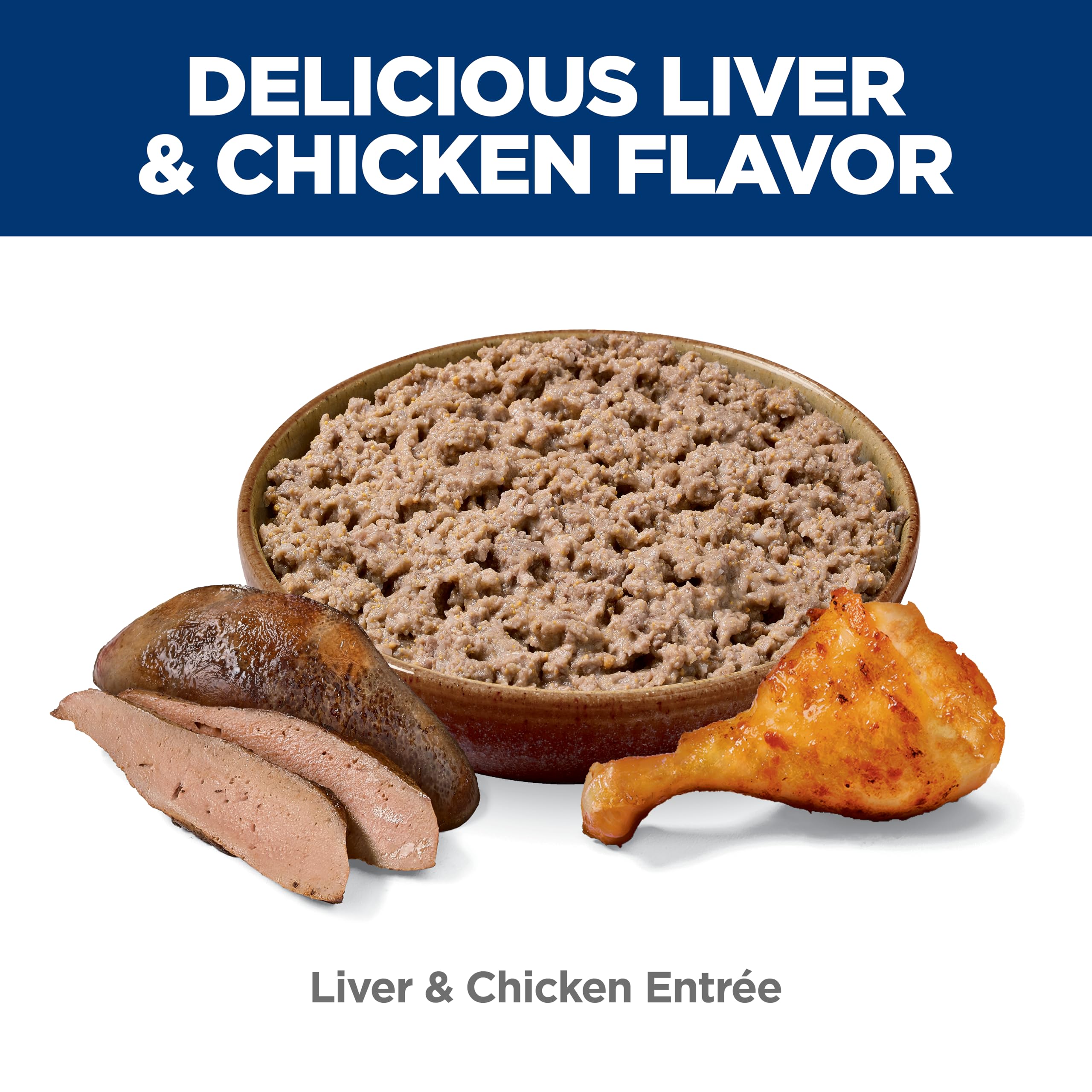 Hill's Science Diet Adult Cat liver-chicken serving bowl ready-to-eat texture