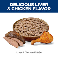 Hill's Science Diet Adult Cat liver-chicken serving bowl ready-to-eat texture