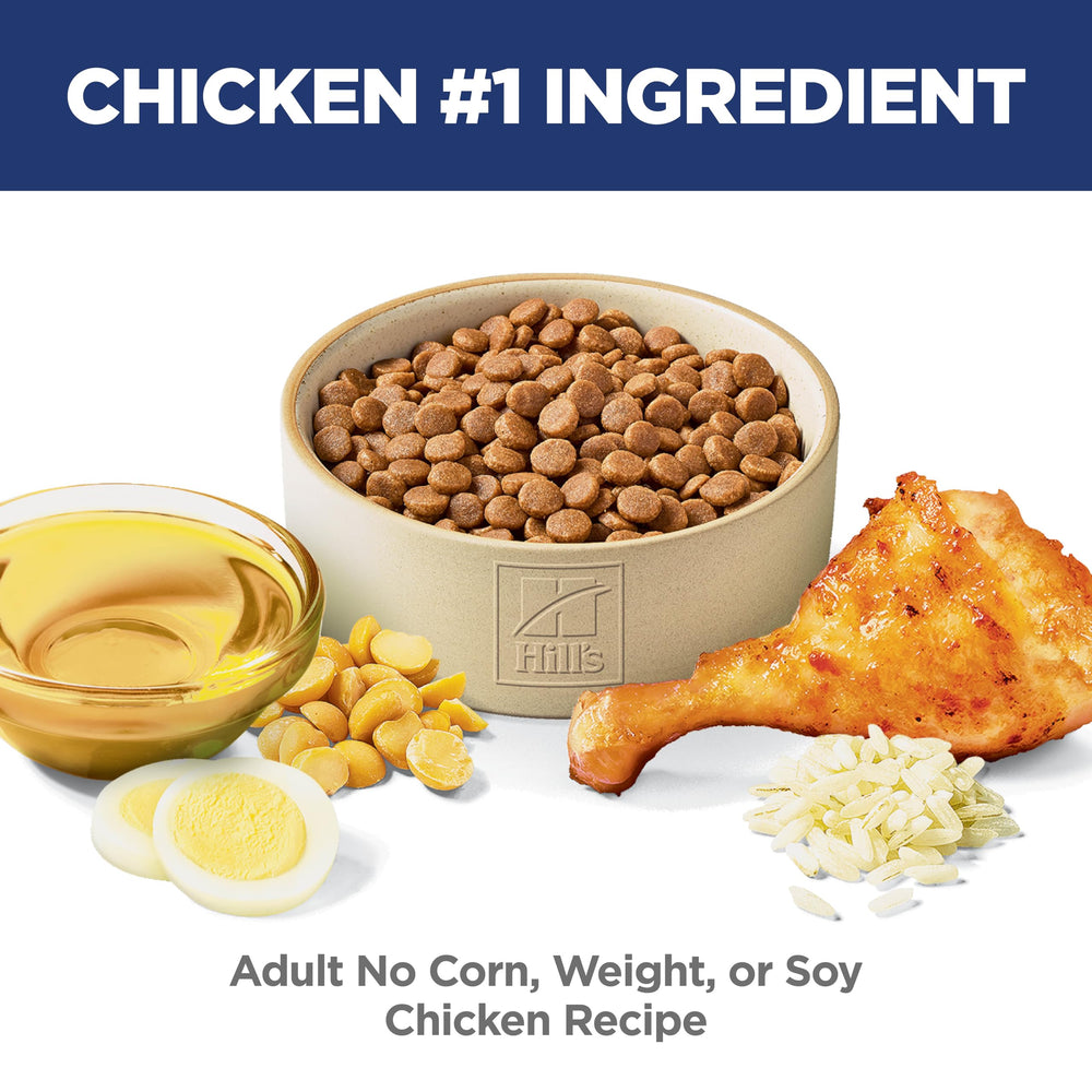 Hill's Science Diet Adult dry food bowl with natural fibers aids digestion