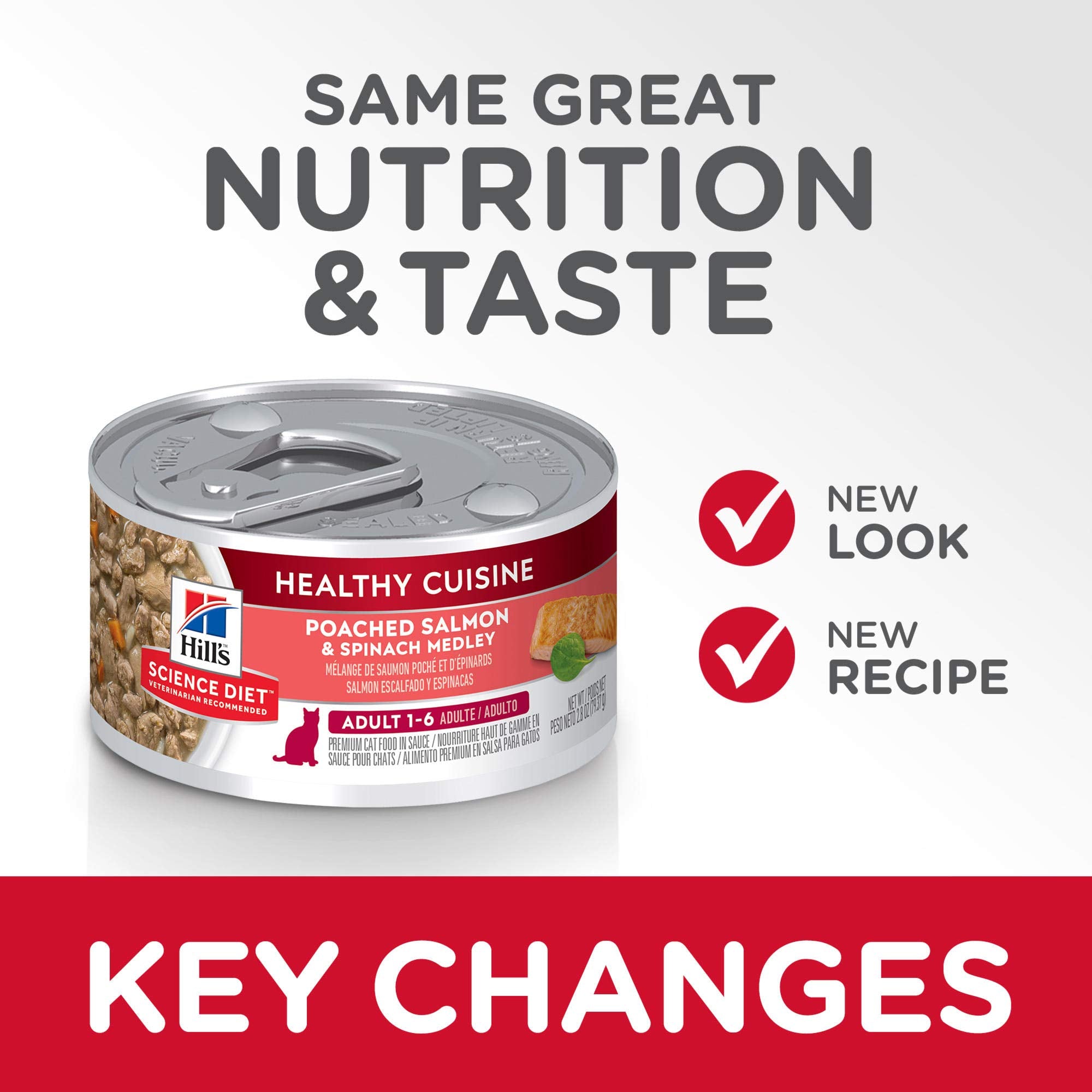 Spinach and greens in Hill's Science Diet Adult Healthy Cuisine medley.