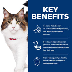 Hill's Science Diet ingredient list image highlighting salmon oats and pumpkin