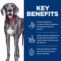 Hill's Science Diet kibble with chicken as the first ingredient highlights quality protein.