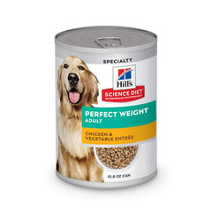 Hill's Science Diet Adult Perfect Weight ingredients panel highlights natural ingredients.