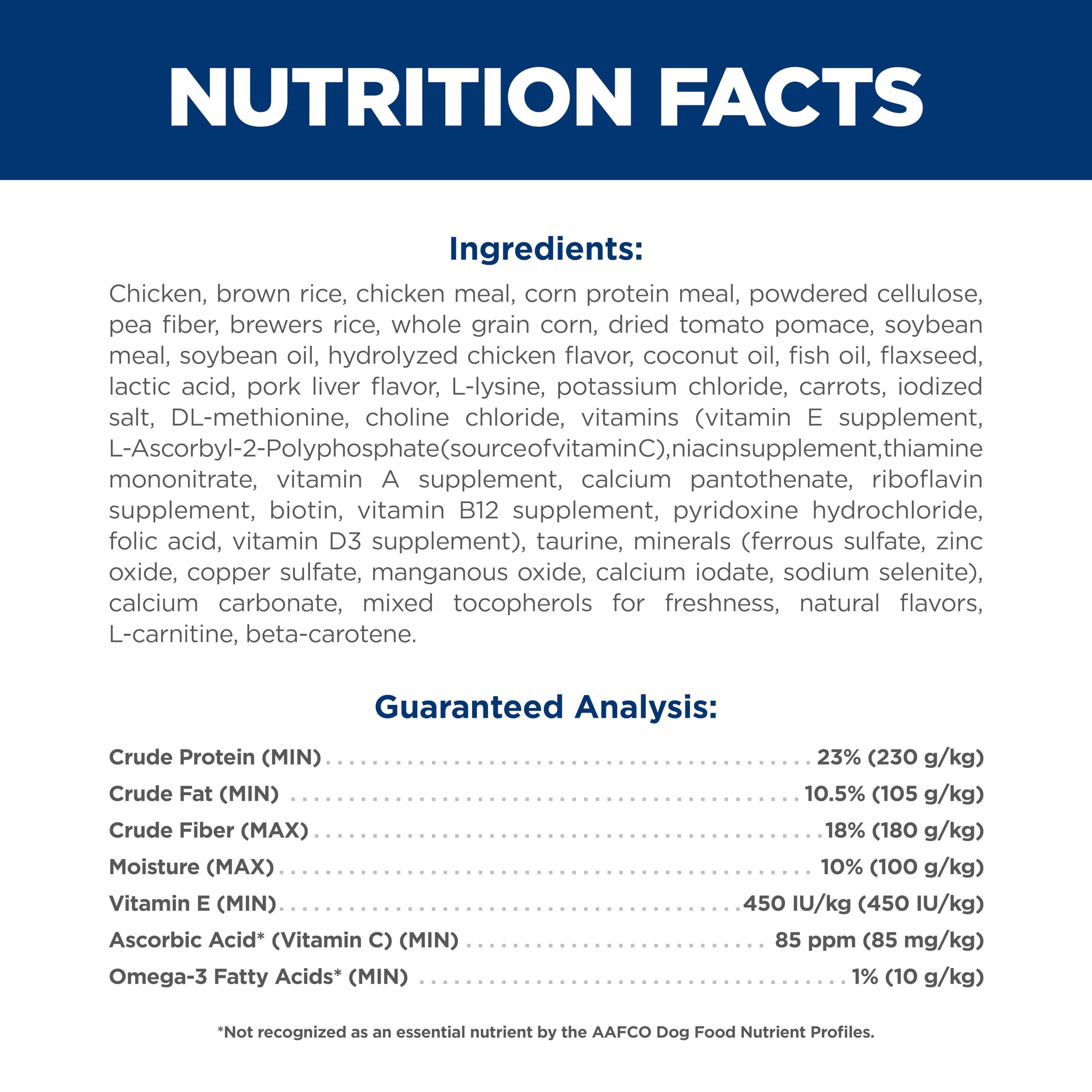 EPA-rich fish oil in Hill's Science Diet supports joint function and mobility