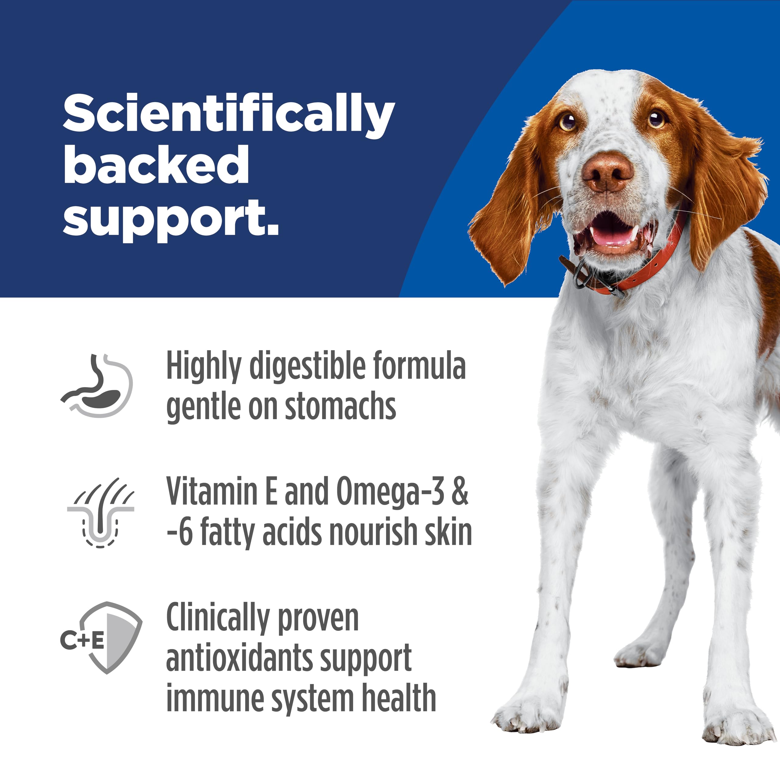 Beet pulp fiber in Hill's Science Diet signals gut-friendly prebiotic support.