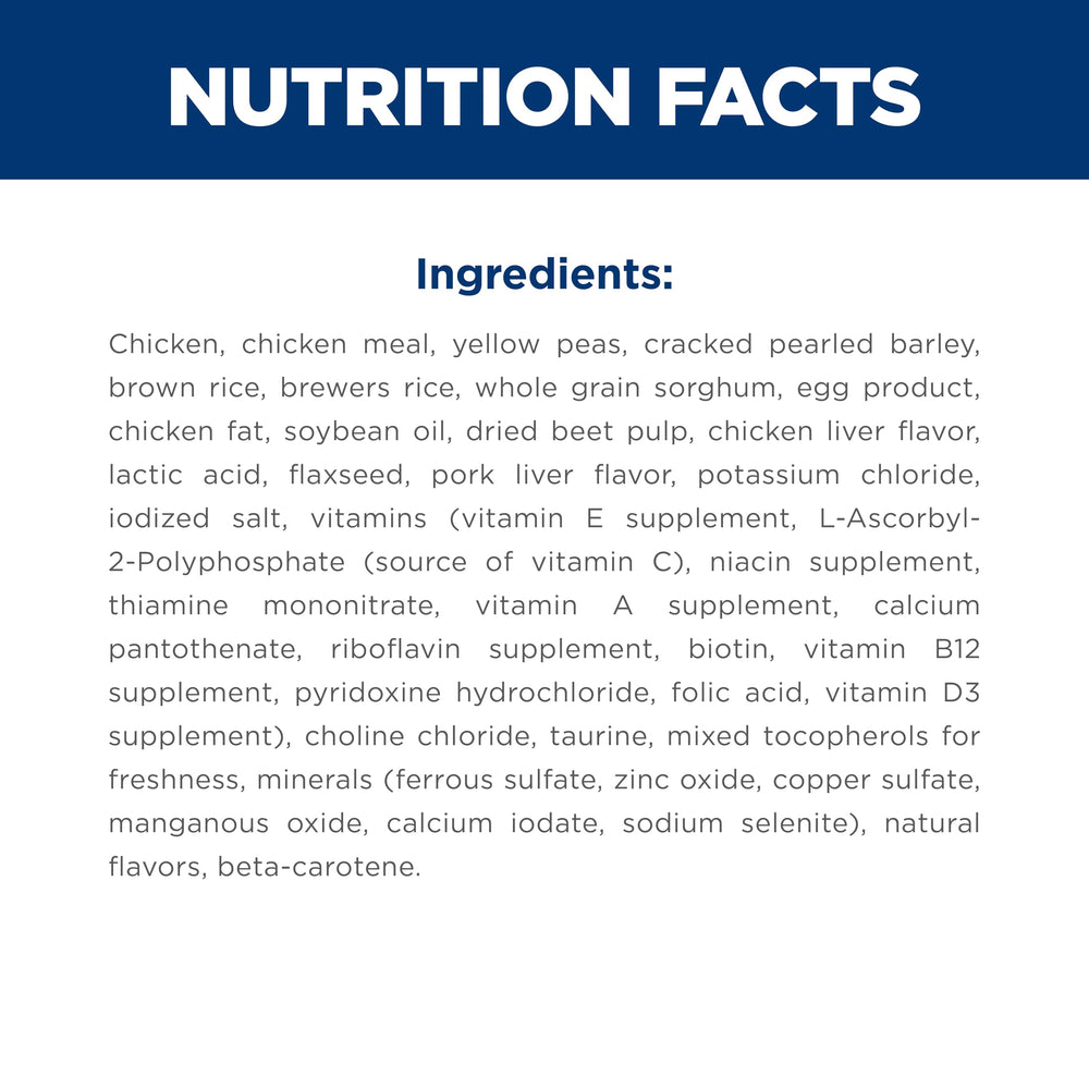 Hill's Science Diet vitamin E and omega-6 support healthy skin