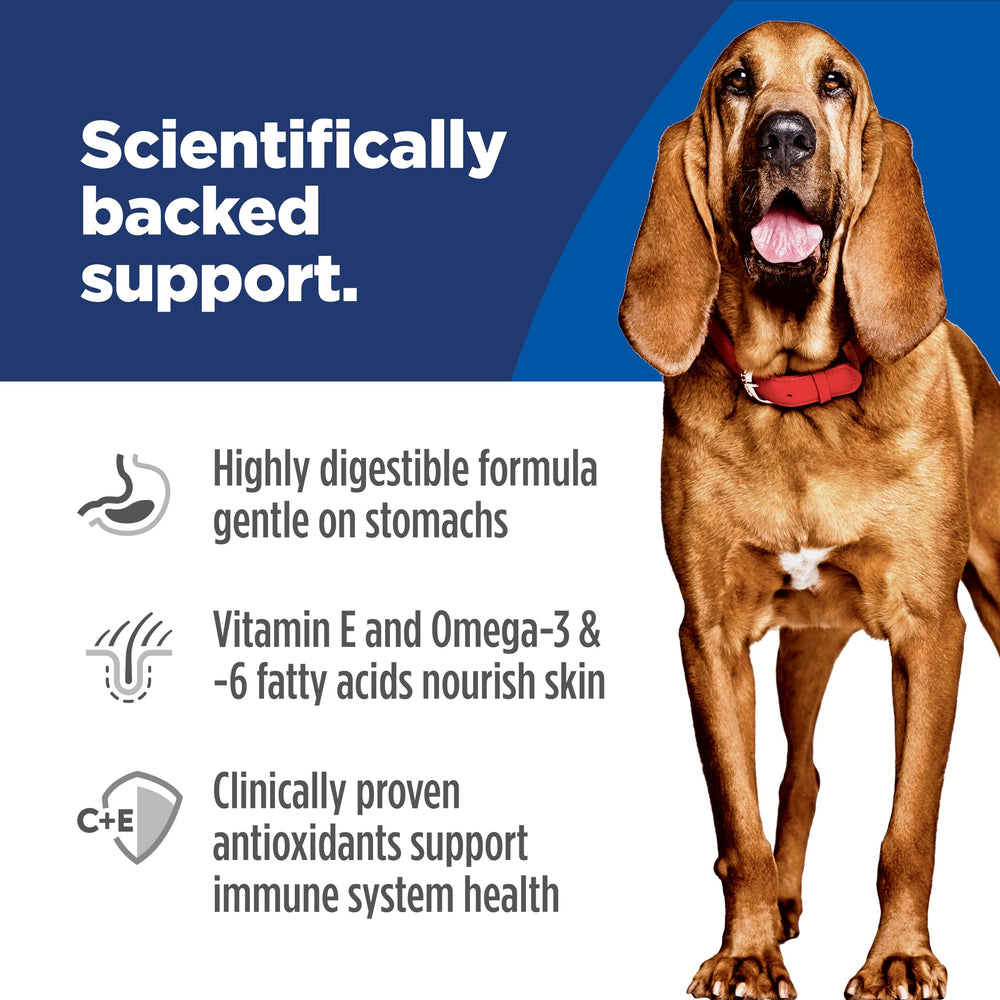 Real chicken is the first ingredient in Hill's Science Diet large-breed recipe.