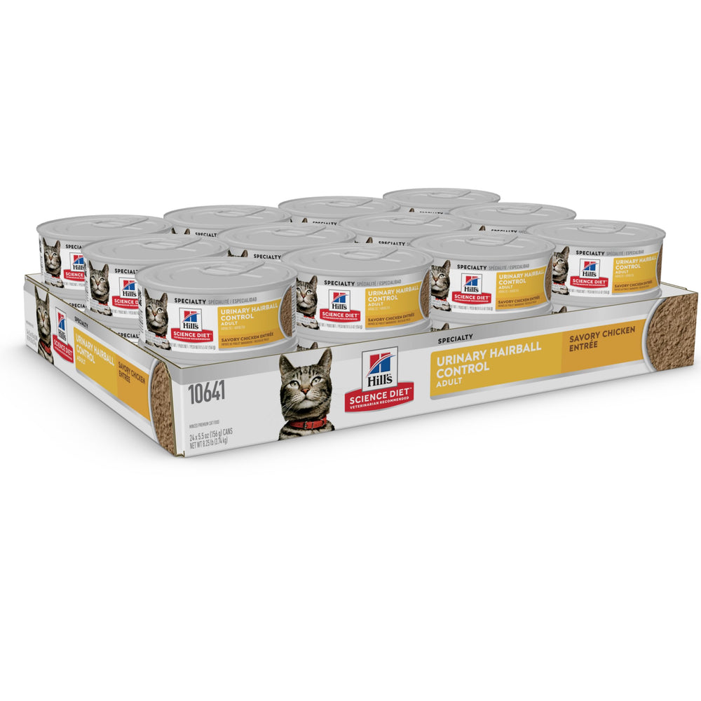 Serving in a cat dish with Hill's Science Diet wet food for urinary hairball control