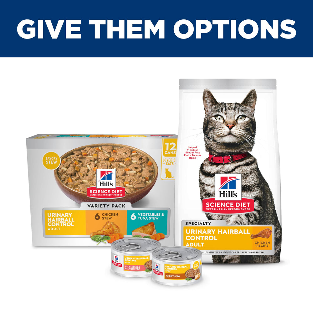 Hill's Science Diet Adult Hairball US Veterinarians' favorite image, vet-recommended brand.