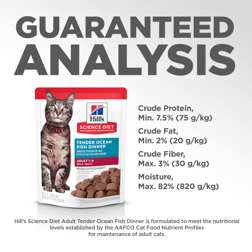 Hill's Science Diet 24-pack of convenient wet cat food pouches.
