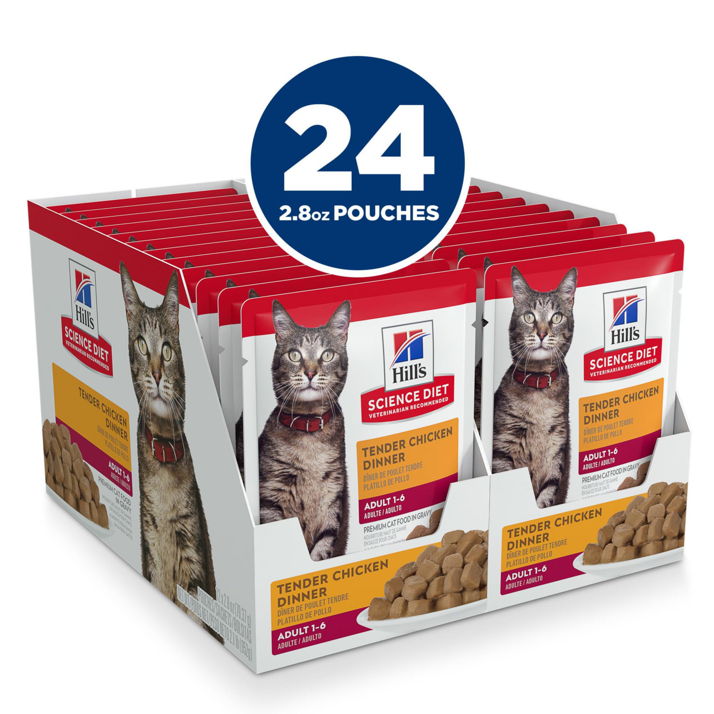 Hill's Science Diet adult wet cat food gravy and chicken chunks palatability