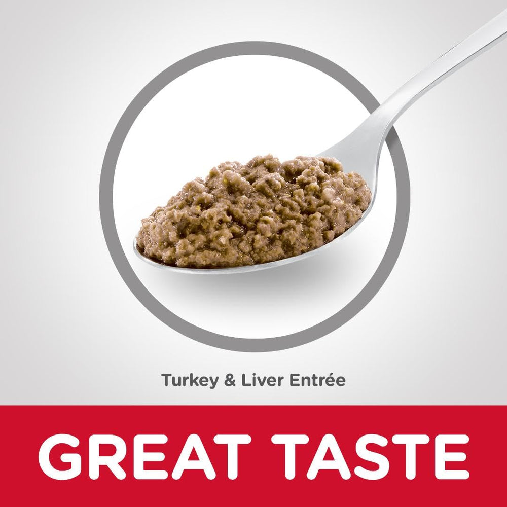 Label close-up shows high-quality ingredients for balanced nutrition.