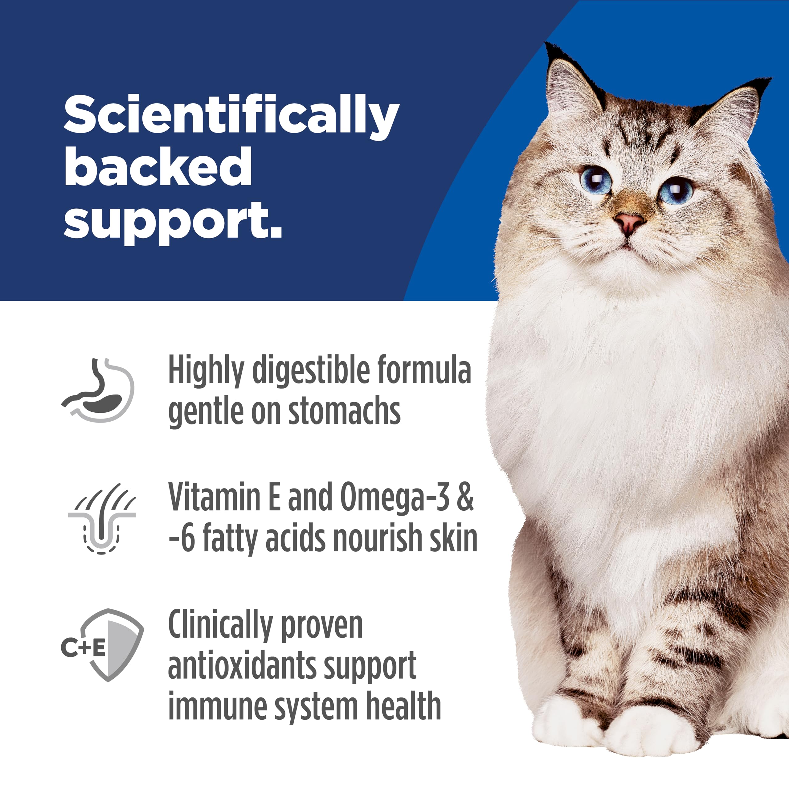 Hill's Science Diet barley-recipe kibble conveys balanced fiber for digestion.