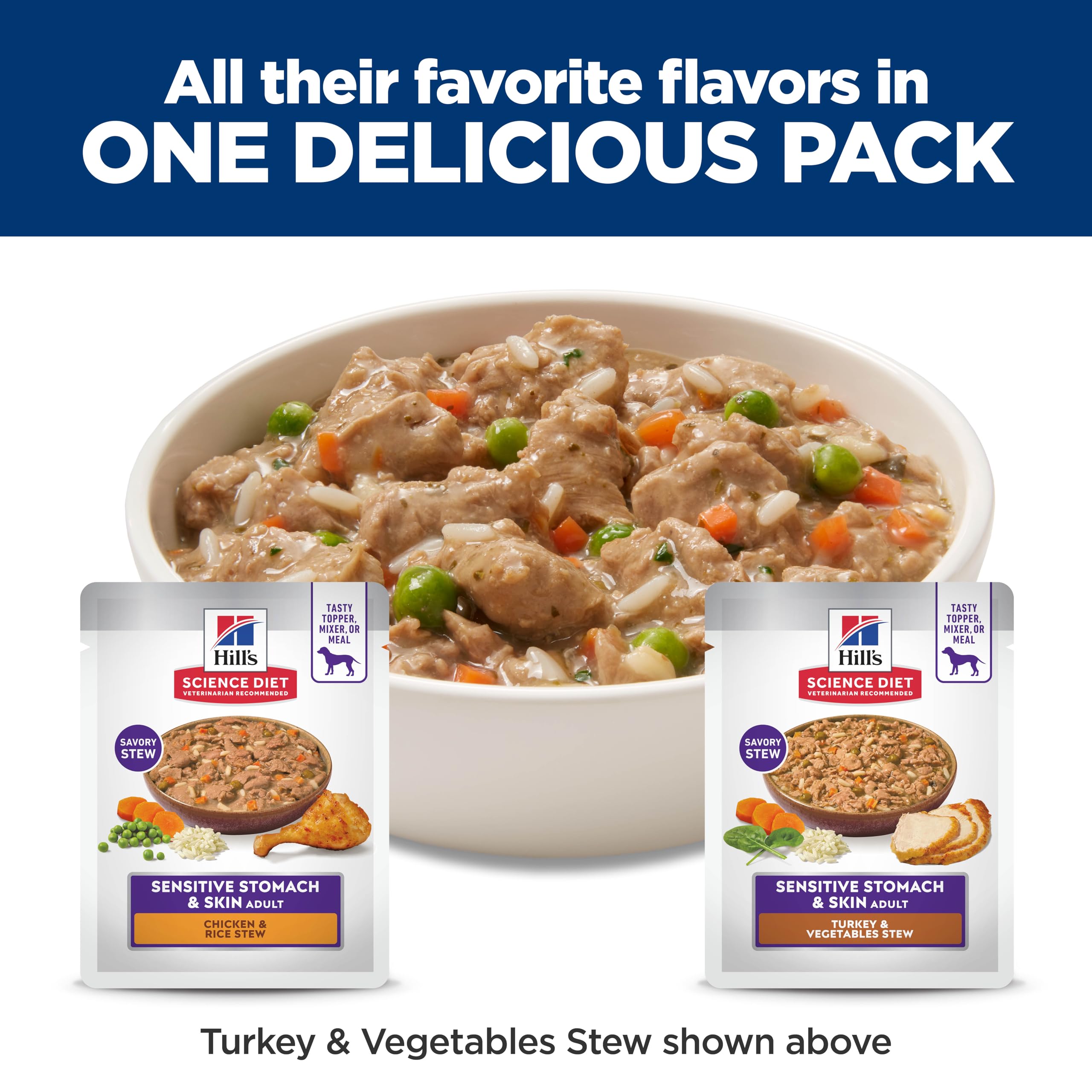 Hill's Science Diet case of 12 pouches for convenient bulk feeding.