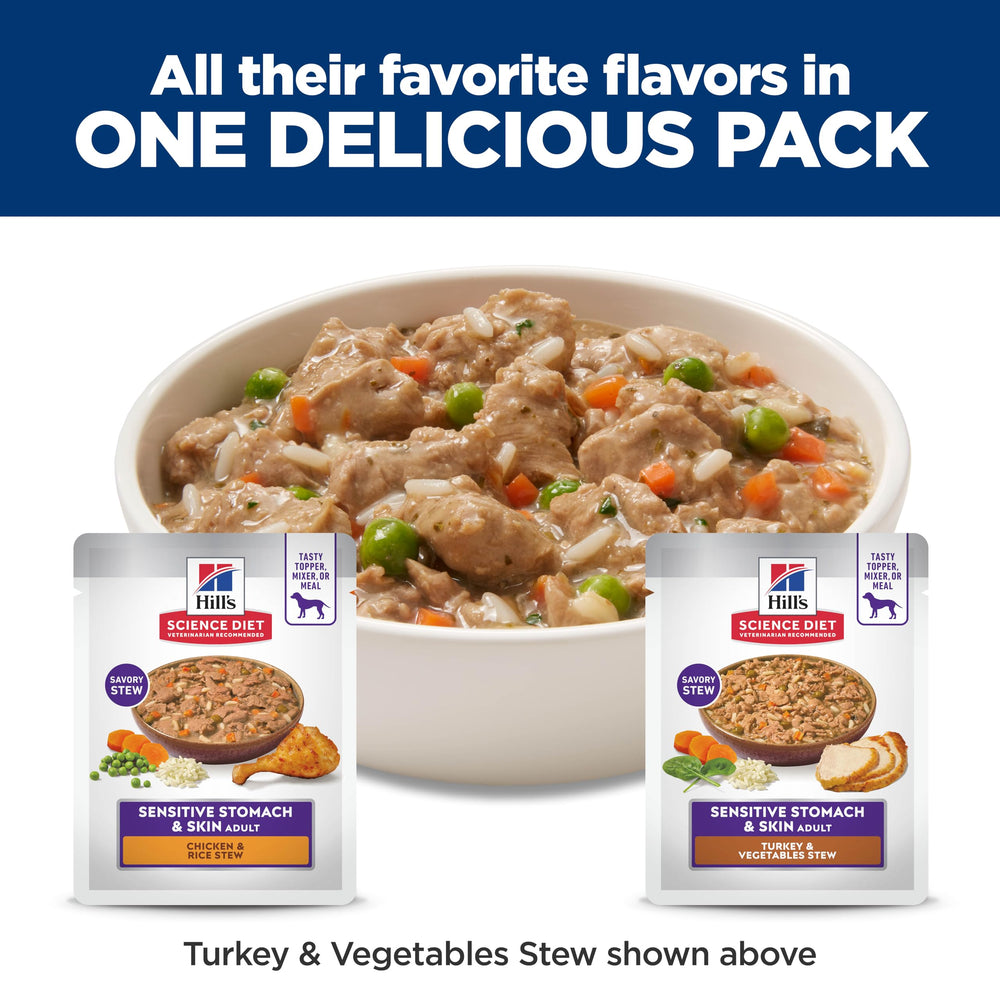 Hill's Science Diet case of 12 pouches for convenient bulk feeding.
