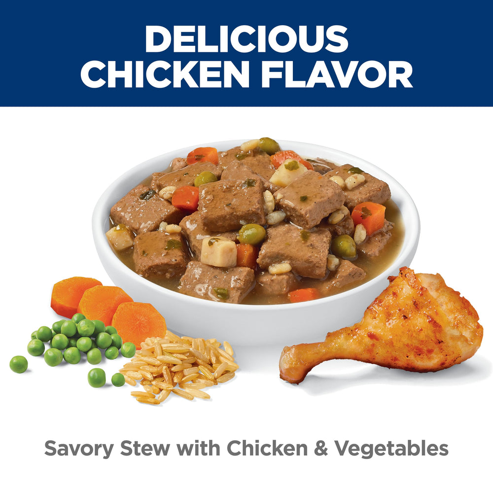Serving can and bowl illustrate proper portion and enjoyment of Hill's Science Diet