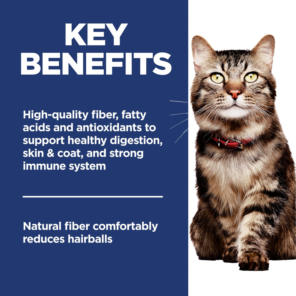 Closeup of Hill's Hairball Control kibble for lean muscle