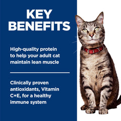 Hill's Science Diet high-quality protein supports lean muscle in adult cats