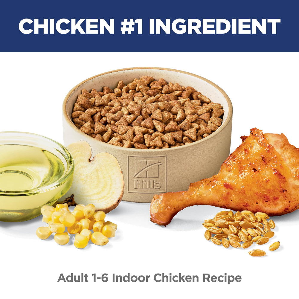 Hill's Science Diet indoor cat kibble helps maintain energy for indoor life.